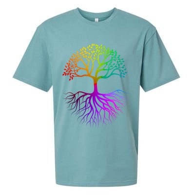 Rainbow Colorful - Tree Of life Sueded Cloud Jersey T-Shirt