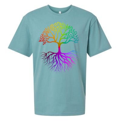 Rainbow Colorful - Tree Of life Sueded Cloud Jersey T-Shirt