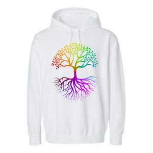 Rainbow Colorful - Tree Of life Garment-Dyed Fleece Hoodie