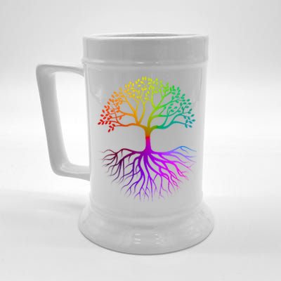 Rainbow Colorful - Tree Of life Beer Stein