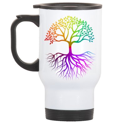 Rainbow Colorful - Tree Of life Stainless Steel Travel Mug