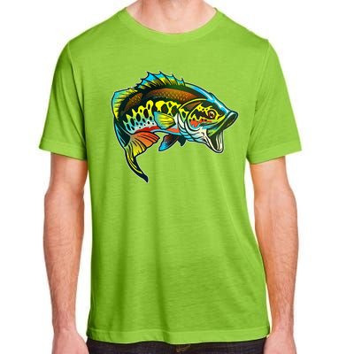 Rainbow Colorful Bass Adult ChromaSoft Performance T-Shirt