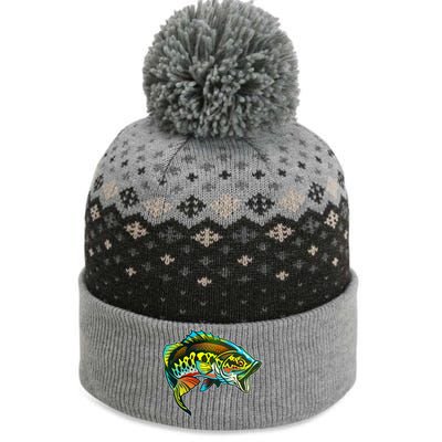 Rainbow Colorful Bass The Baniff Cuffed Pom Beanie