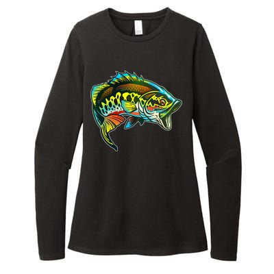 Rainbow Colorful Bass Womens CVC Long Sleeve Shirt