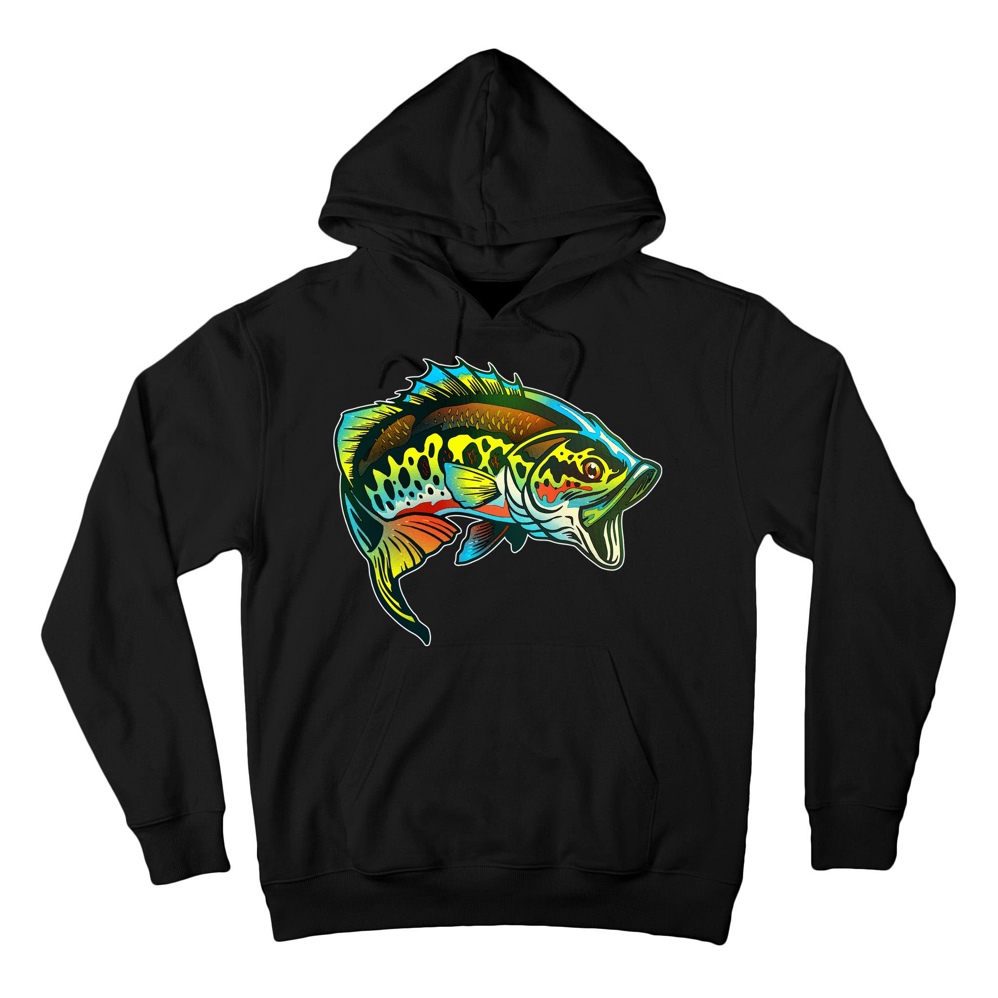 Rainbow Colorful Bass Tall Hoodie