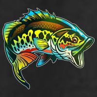 Rainbow Colorful Bass Golf Towel