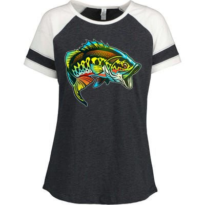 Rainbow Colorful Bass Enza Ladies Jersey Colorblock Tee