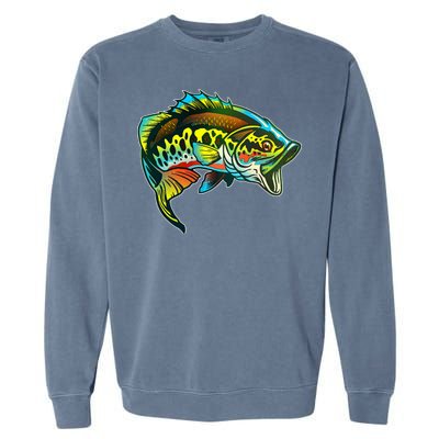 Rainbow Colorful Bass Garment-Dyed Sweatshirt