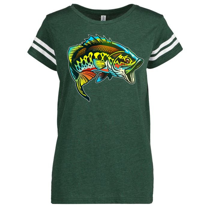 Rainbow Colorful Bass Enza Ladies Jersey Football T-Shirt