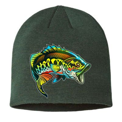 Rainbow Colorful Bass Sustainable Beanie