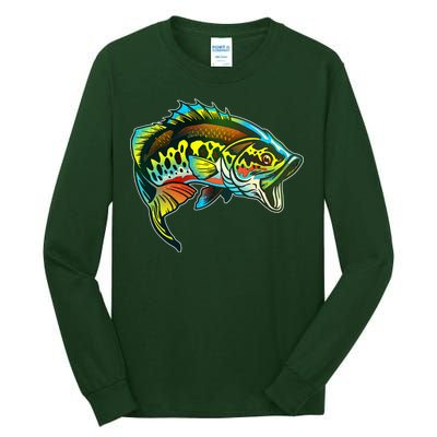 Rainbow Colorful Bass Tall Long Sleeve T-Shirt