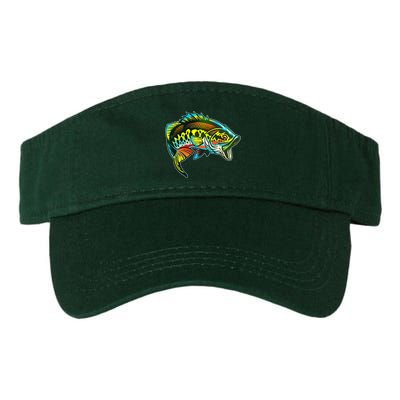 Rainbow Colorful Bass Valucap Bio-Washed Visor