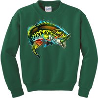 Rainbow Colorful Bass Kids Sweatshirt