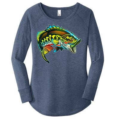 Rainbow Colorful Bass Women's Perfect Tri Tunic Long Sleeve Shirt