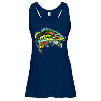 Rainbow Colorful Bass Ladies Essential Flowy Tank