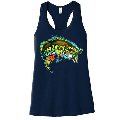 Rainbow Colorful Bass Women's Racerback Tank