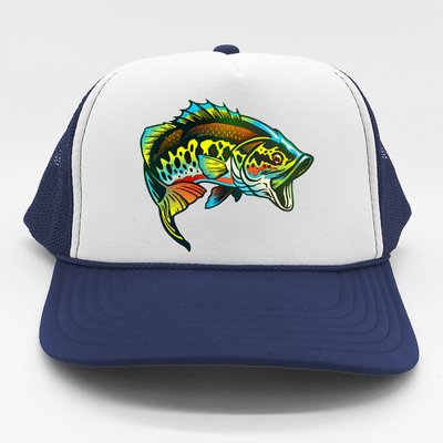 Rainbow Colorful Bass Trucker Hat