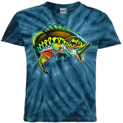 Rainbow Colorful Bass Kids Tie-Dye T-Shirt