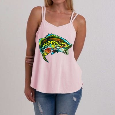 Rainbow Colorful Bass Women's Strappy Tank