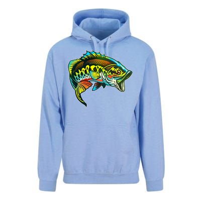 Rainbow Colorful Bass Unisex Surf Hoodie