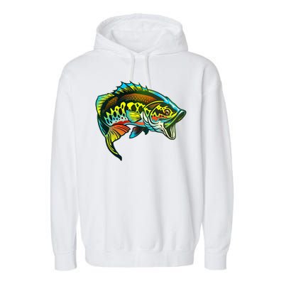 Rainbow Colorful Bass Garment-Dyed Fleece Hoodie