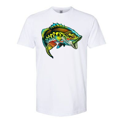 Rainbow Colorful Bass Softstyle CVC T-Shirt