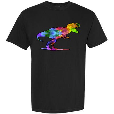 Rainbow Colorful Trex Dinosaur Garment-Dyed Heavyweight T-Shirt