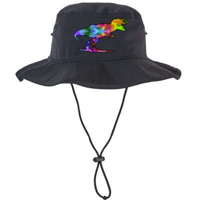 Rainbow Colorful Trex Dinosaur Bucket Hat