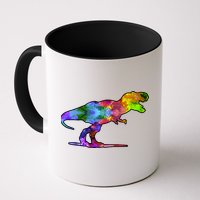 Rainbow Colorful Trex Dinosaur Mug