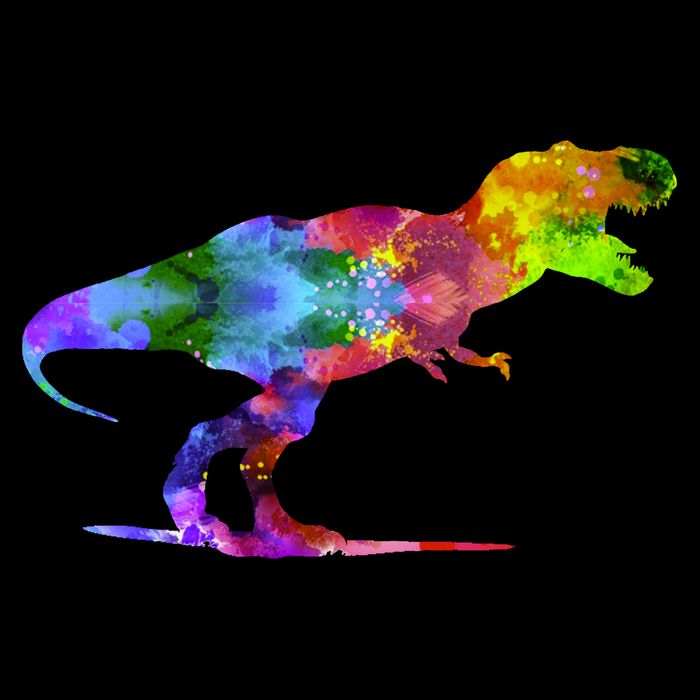 Rainbow Colorful Trex Dinosaur Mug