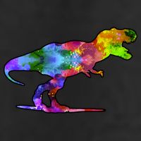 Rainbow Colorful Trex Dinosaur Golf Towel