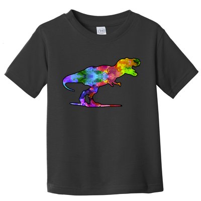 Rainbow Colorful Trex Dinosaur Toddler T-Shirt