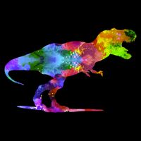 Rainbow Colorful Trex Dinosaur Kids T-Shirt