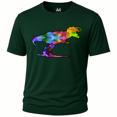 Rainbow Colorful Trex Dinosaur Performance Shirt