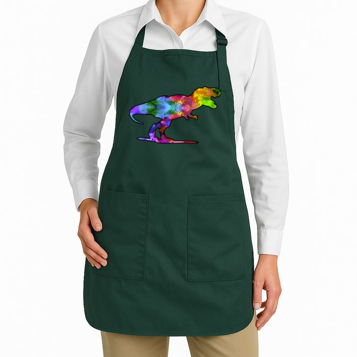 Rainbow Colorful Trex Dinosaur Apron