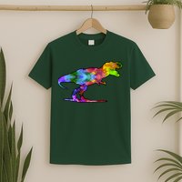 Rainbow Colorful Trex Dinosaur T-Shirt