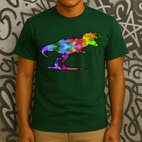 Rainbow Colorful Trex Dinosaur T-Shirt