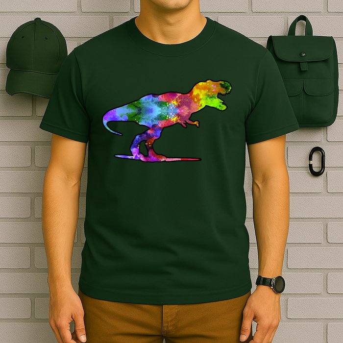 Rainbow Colorful Trex Dinosaur T-Shirt