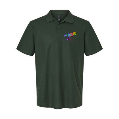 Rainbow Colorful Trex Dinosaur Polo