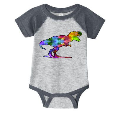 Rainbow Colorful Trex Dinosaur Infant Baby Jersey Bodysuit