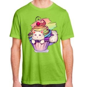 Rainbow Cupcake Kitten Cute Cat Adult ChromaSoft Performance T-Shirt