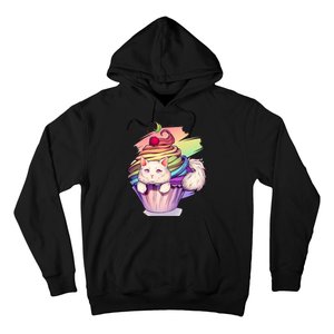 Rainbow Cupcake Kitten Cute Cat Hoodie