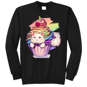 Rainbow Cupcake Kitten Cute Cat Sweatshirt