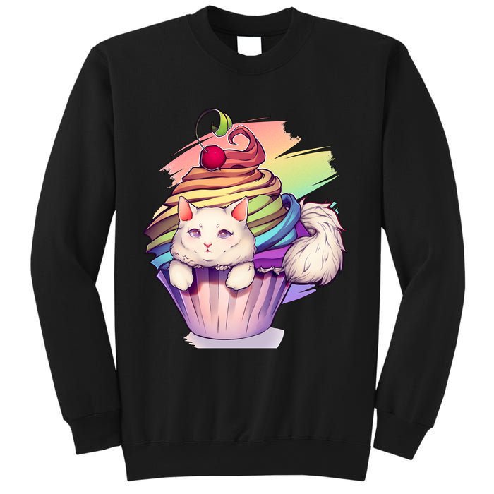 Rainbow Cupcake Kitten Cute Cat Sweatshirt