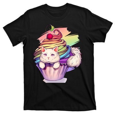 Rainbow Cupcake Kitten Cute Cat T-Shirt