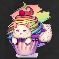 Rainbow Cupcake Kitten Cute Cat Adult Drive Performance Visor