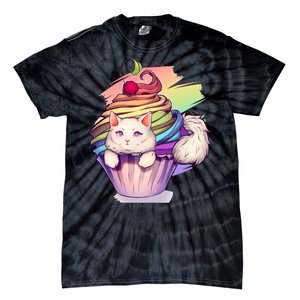 Rainbow Cupcake Kitten Cute Cat Tie-Dye T-Shirt