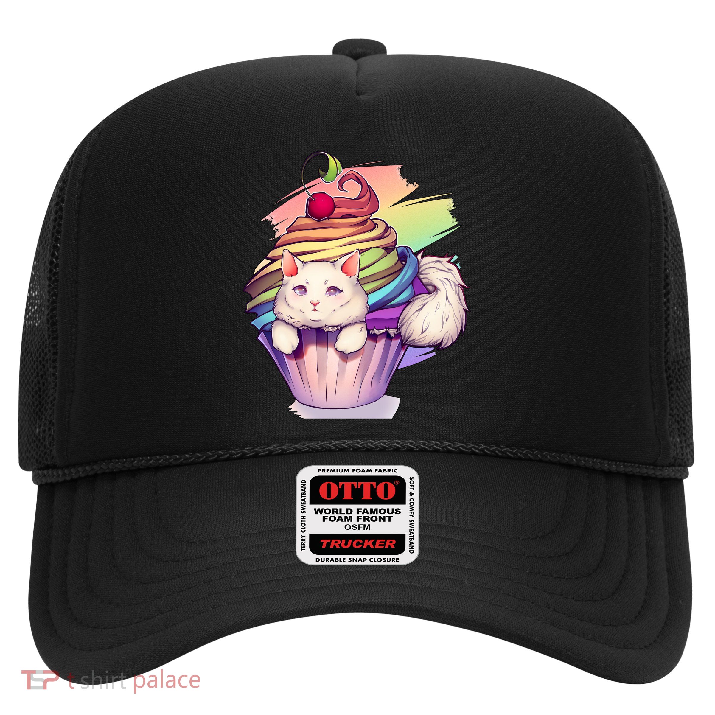 Rainbow Cupcake Kitten Cute Cat Trucker Hat
