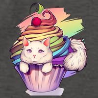 Rainbow Cupcake Kitten Cute Cat Vector Backpack