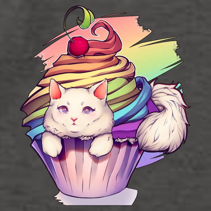 Rainbow Cupcake Kitten Cute Cat Vector Backpack